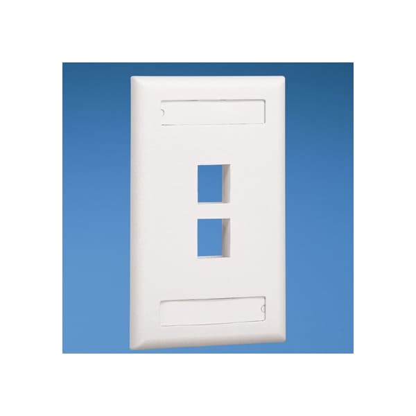 Panduit Flush Mount Screw-On Faceplates With Lab (10 Pack), 10PK NK2FBL - main